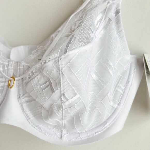 Chantelle white Lace Underwire Sexy Bra 36D - Picture 2 of 10